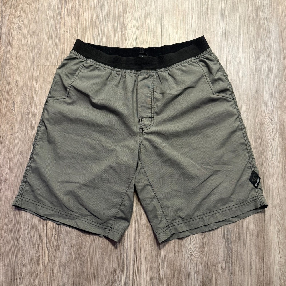 prAna Mens Medium Pull On Green Shorts